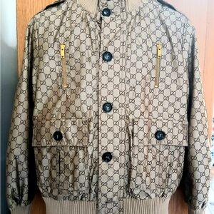 Gucci Beige Patterned jr size 7 unisex jr Jacket